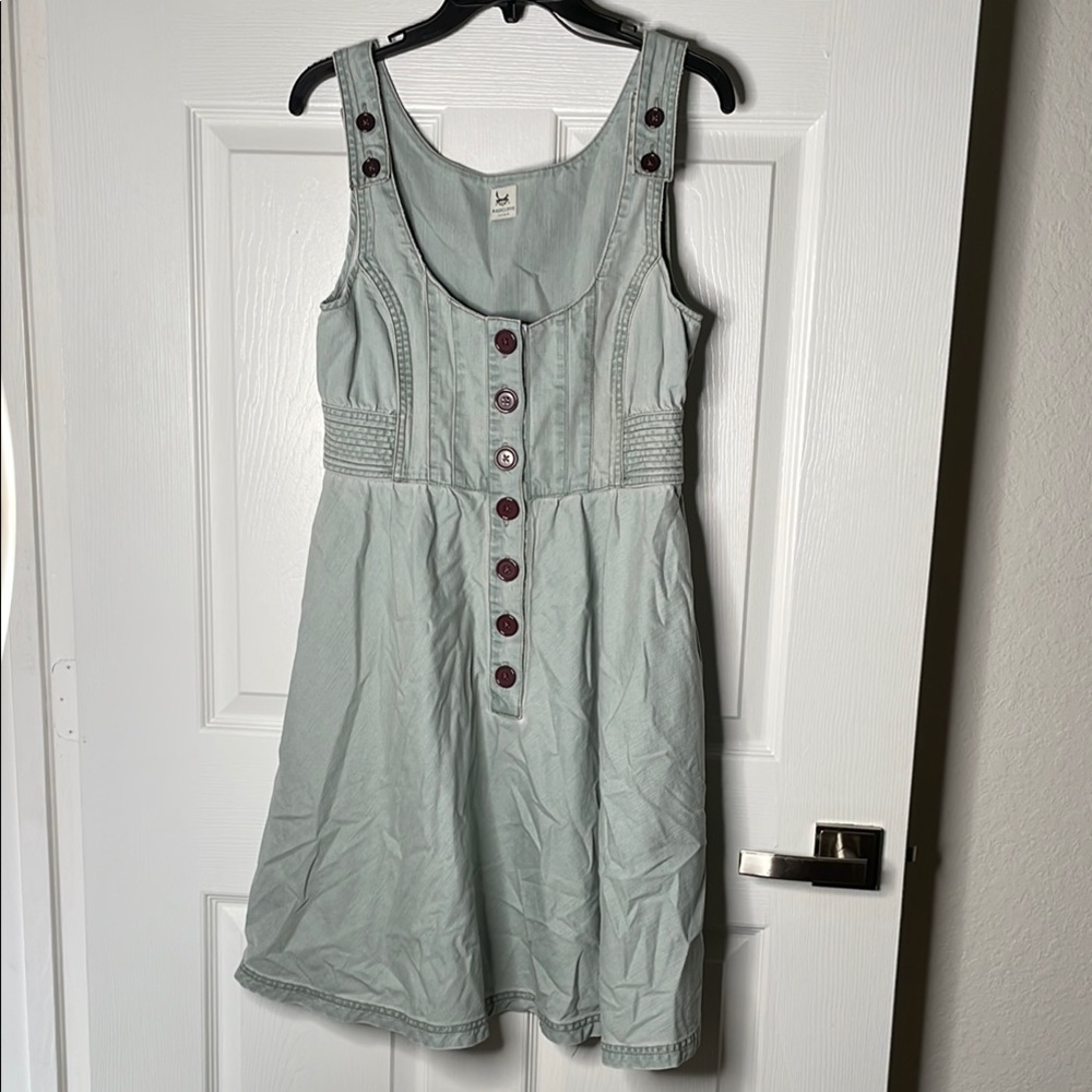 Radcliffe London button front denim tank mini dress